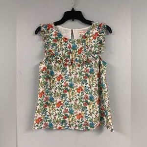 Brooks Brothers Shirt Women’s Size 6 Floral Ruffle Print Cottagecore Romantic